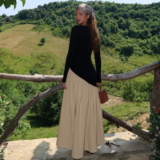 Damen Kleid mit asymmetrischem Design und Raffung EB