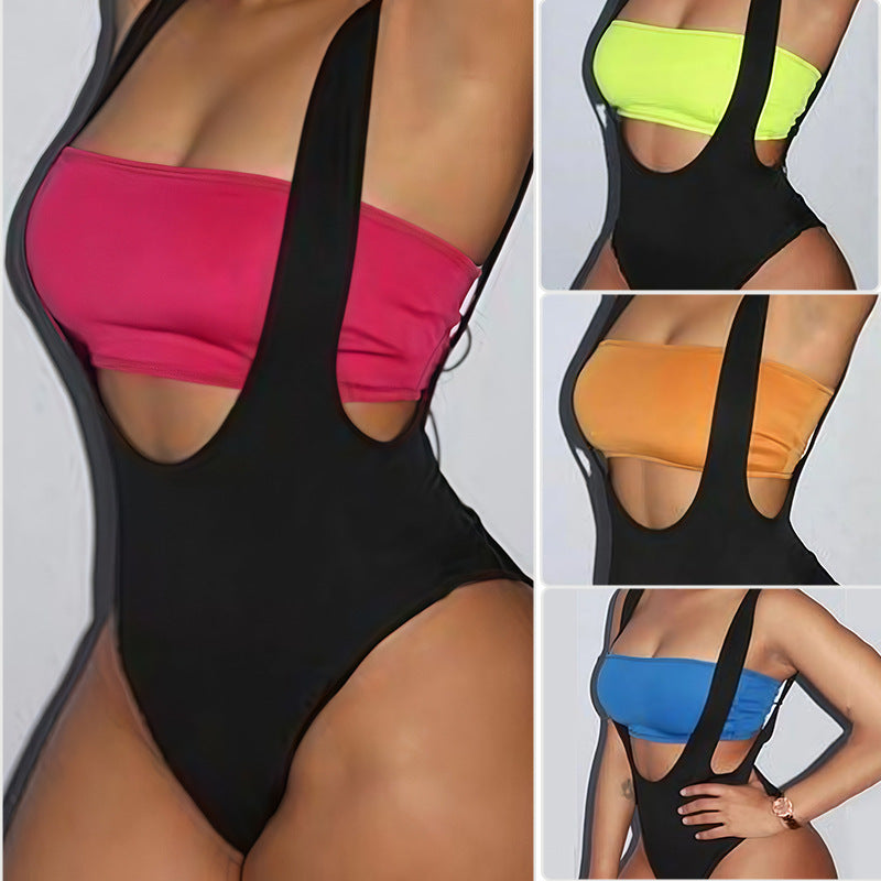 Damen Badeanzug mit modernem Cut-Out-Design und verstellbaren Trägern EB