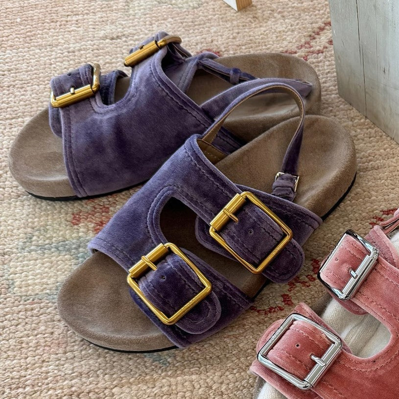 Damen Sandalen mit robustem Riemchen-Design und modischen Schnallen EB