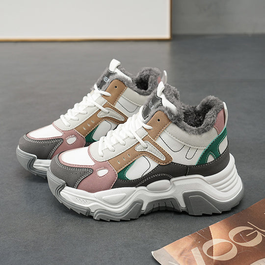 Damen modische High-Top Sneakers mit weichem Innenfutter und rutschfester Sohle EB