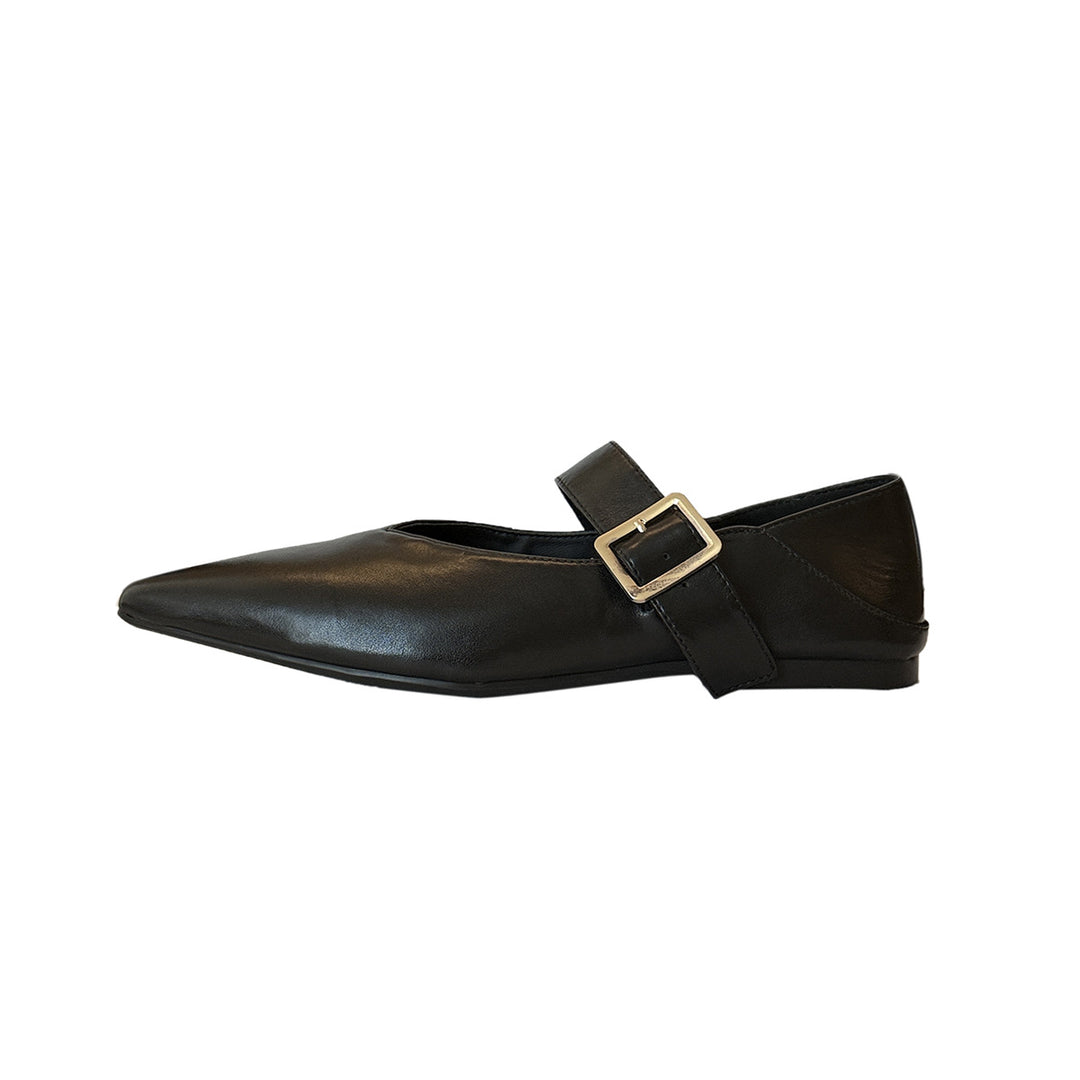Damen Elegante Slingback-Ballerinas aus hochwertigem Leder mit modischem Riemchen EB