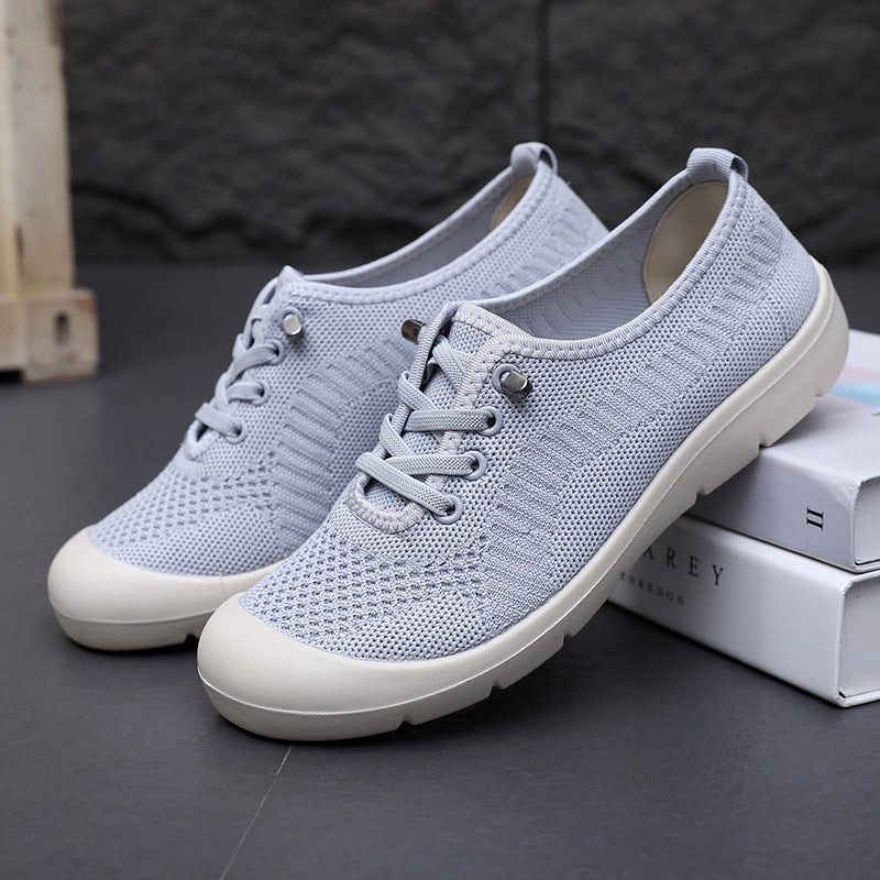 Damen Atmungsaktive Lace-Up Sneakers mit flexiblem Fußbett EB