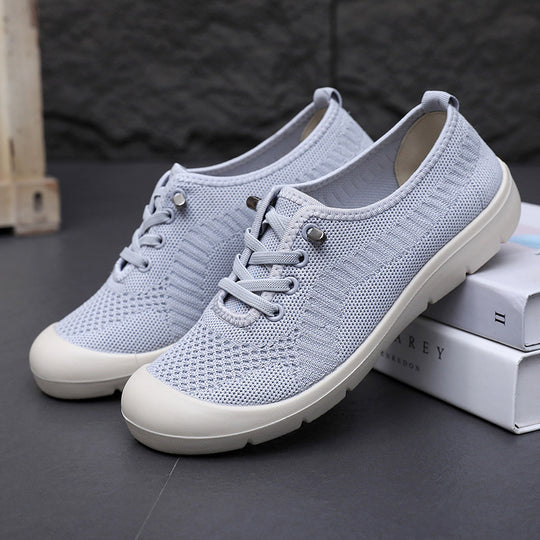 Damen Atmungsaktive Lace-Up Sneakers mit flexiblem Fußbett EB
