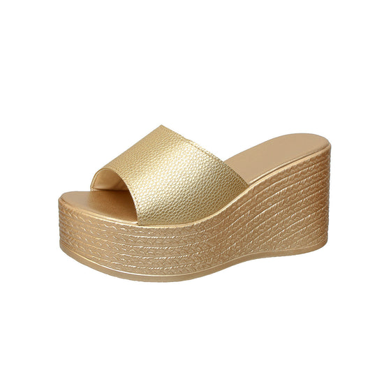 Damen Wedge-Pantoletten mit modischem Riemen EB