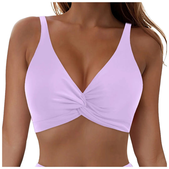 Damen Sportliches Bikinioberteil mit Twist-Design EB