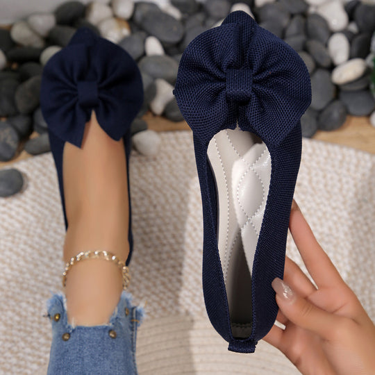 Damen Ballerinas mit dekorativem Schleifen-Design EB