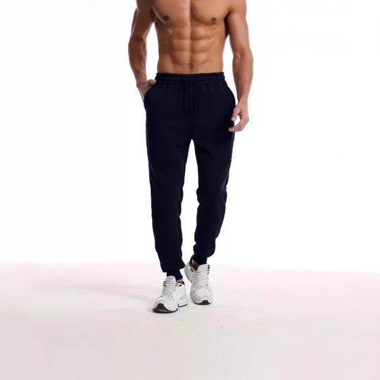 Unisex nan athleisure Jogginghose mit innen angerautem Fleece, elastischem Kordelbund und gerippten Knöchelabschlüssen EB