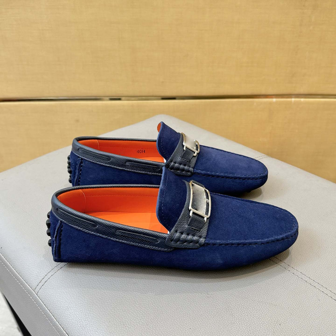 Damen Mokassins aus hochwertigem Wildleder mit elegantem Schnallen-Detail EB