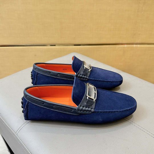 Damen Mokassins aus hochwertigem Wildleder mit elegantem Schnallen-Detail EB