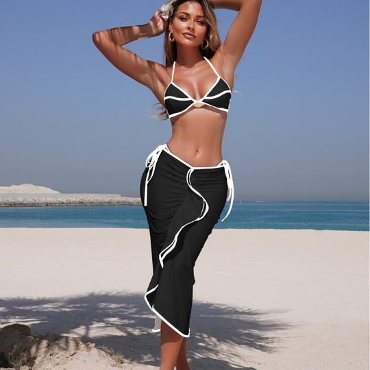 Damen Set bestehend aus Bikini und offenem Rock EB