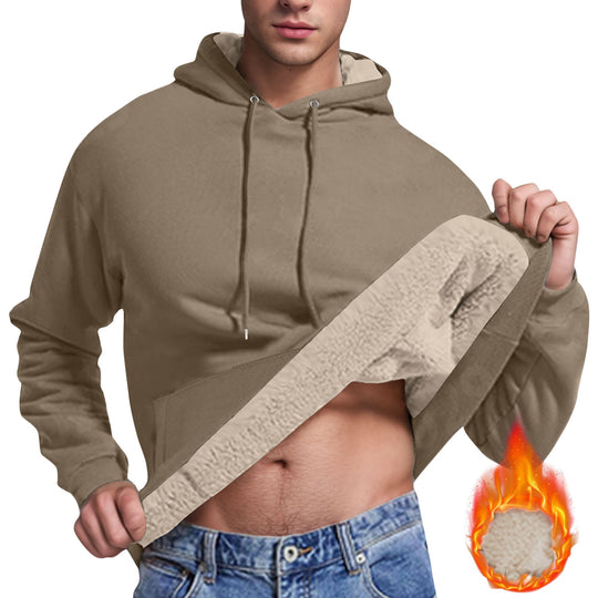 Herren Fleece-Kapuzenpullover mit innenliegendem Kuschelfutter EB