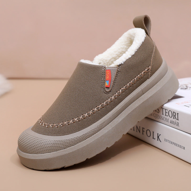 Damen Komfortable und warme Slip-On Hausschuhe mit kuscheligem Innenfutter EB