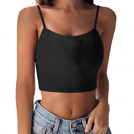 Damen Crop-Top mit kreativem Herz-Design EB