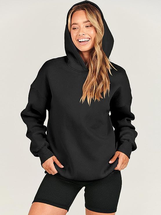 Damen lässiger Kapuzenpullover mit übergroßer Passform EB