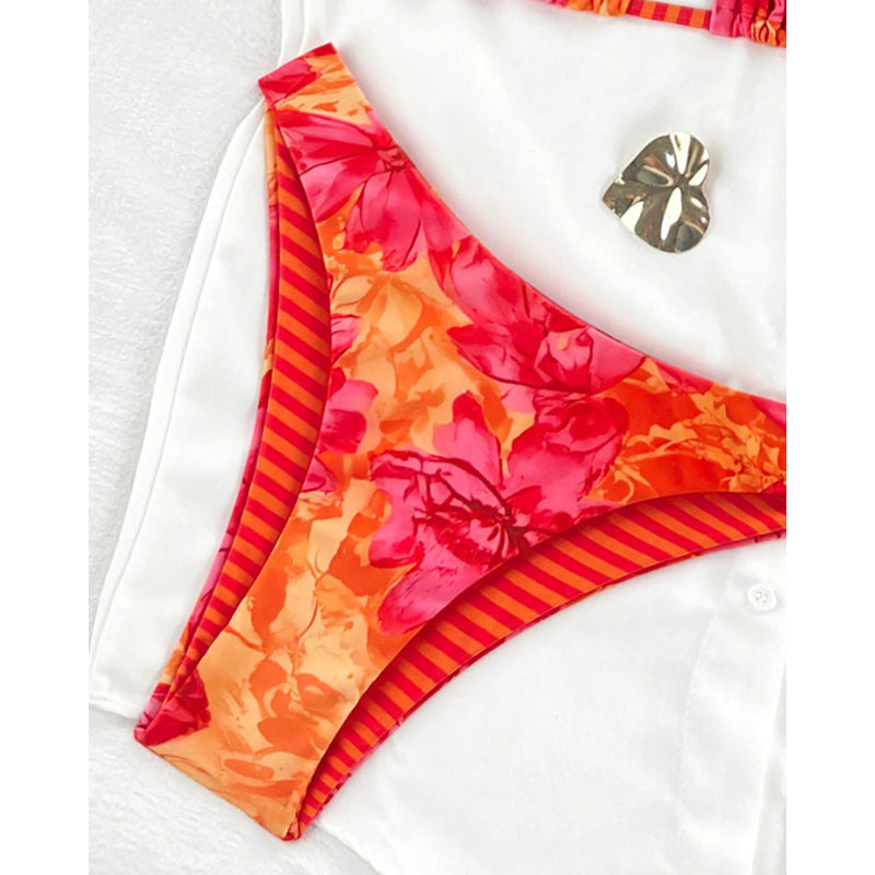 Damen Triangel-Bikini mit trendigem Blumenmuster EB
