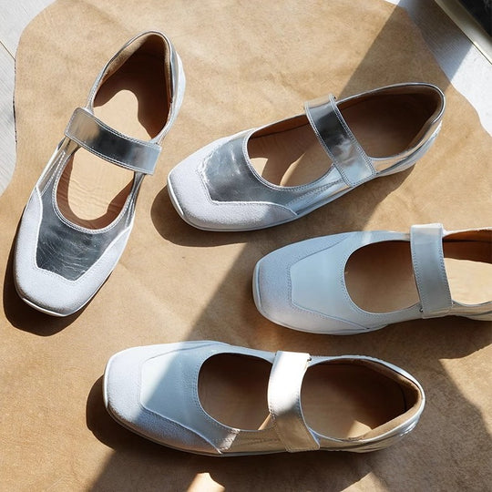 Damen bequeme Slip-On Schuhe mit verstellbarem Riemen und orthopädischer Innensohle EB