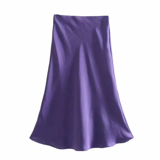 Damen Maxi-Rock aus fließendem Stoff mit elegantem Fall EB