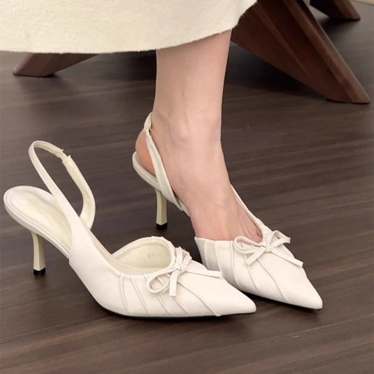 Damen Slingback-Pumps mit raffinierter Schleifen-Details und elegantem Design EB