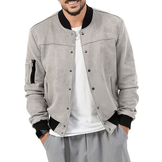 Herren modische Bomberjacke mit praktischen Taschen und elastischen Bündchen EB