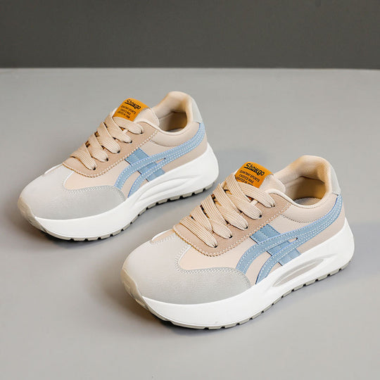 Damen Modische Sneaker mit attraktivem Plateau und atmungsaktivem Obermaterial EB