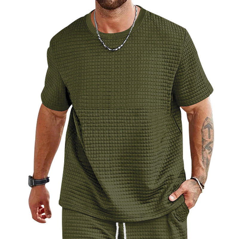 Herren lässiges T-Shirt mit strukturiertem Design EB