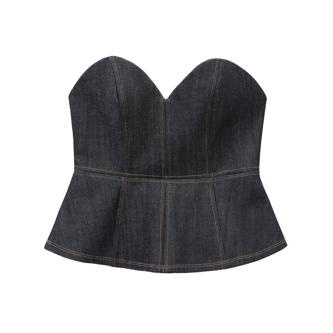 Damen Denim Korsett Top EB
