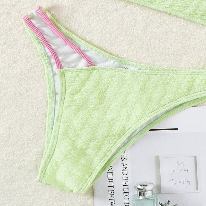 Damen Crop-Top Bikini mit aufregendem Wickeldesign EB