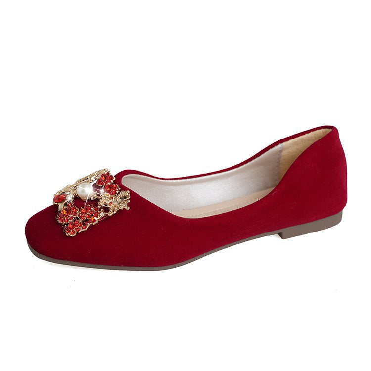 Damen elegante Ballerinas mit funkelndem Schleifen-Design und edlen Strassverzierungen EB