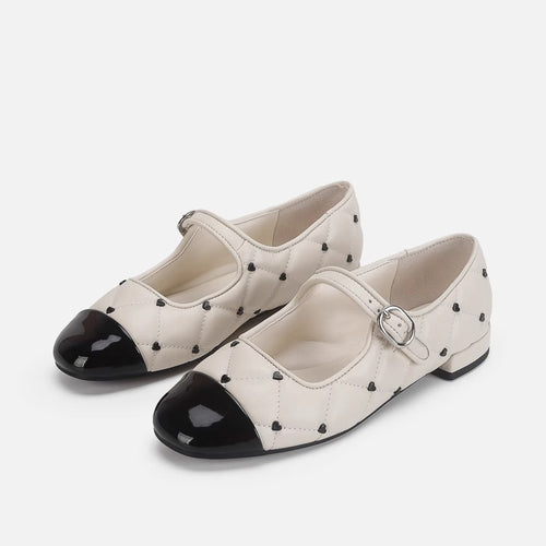 Damen Ballerinas mit dekorativem Riemen und glänzendem Schuhspitzen EB