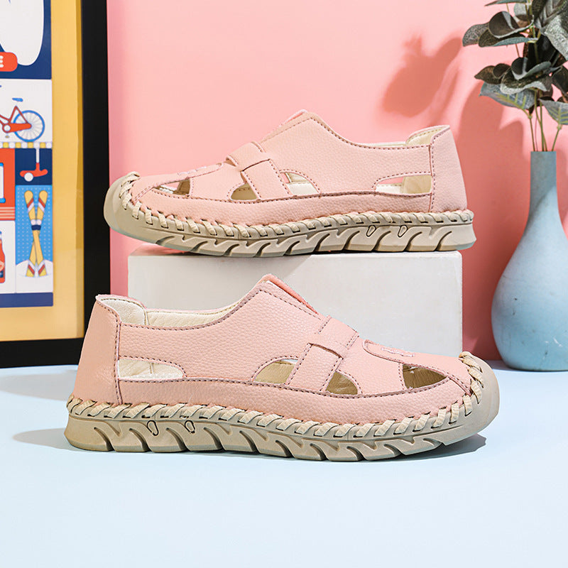 Damen Bequeme Sandalen mit atmungsaktivem Obermaterial und rutschfester Sohle EB