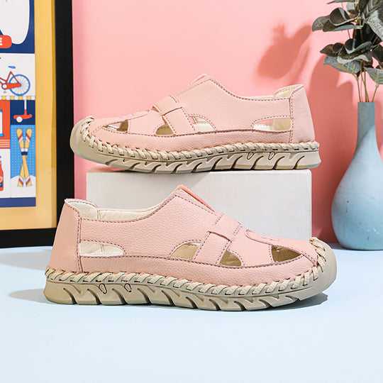 Damen Bequeme Sandalen mit atmungsaktivem Obermaterial und rutschfester Sohle EB
