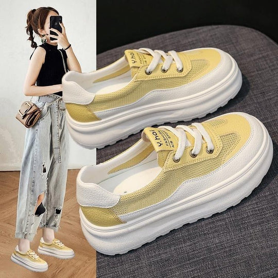 Damen Modische Sneaker mit dickem Sohlenprofil EB