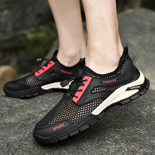Damen Atmungsaktive Sportliche Sneaker mit Schnellverschluss EB