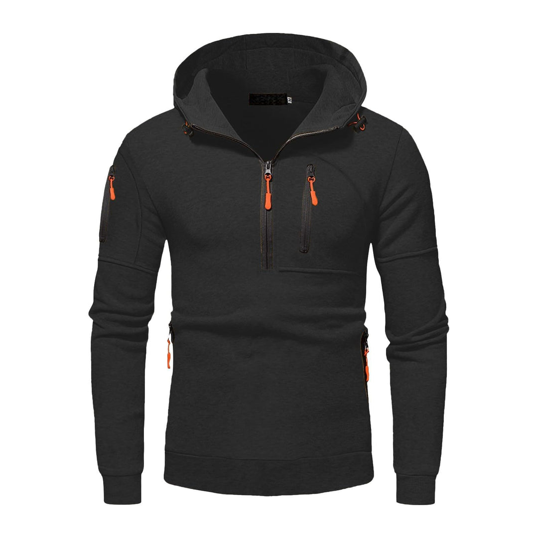 Herren funktionale Kapuzenjacke mit innovativem Halbreißverschluss EB