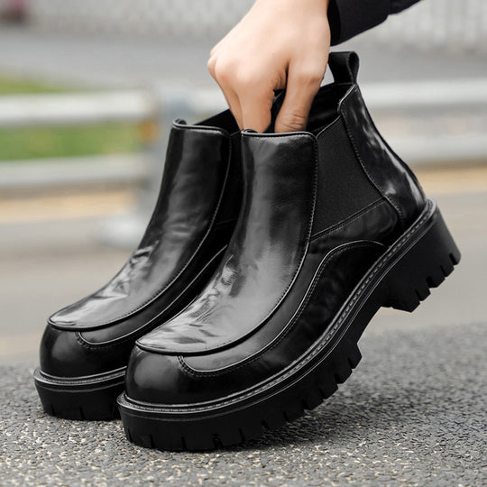 Damen Chelsea Boots mit robustem Profil und elastischen Einsätzen EB