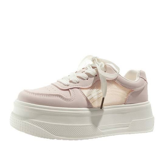 Damen Plattform Sneakers mit atmungsaktivem Mesh-Obermaterial und modischem Design EB