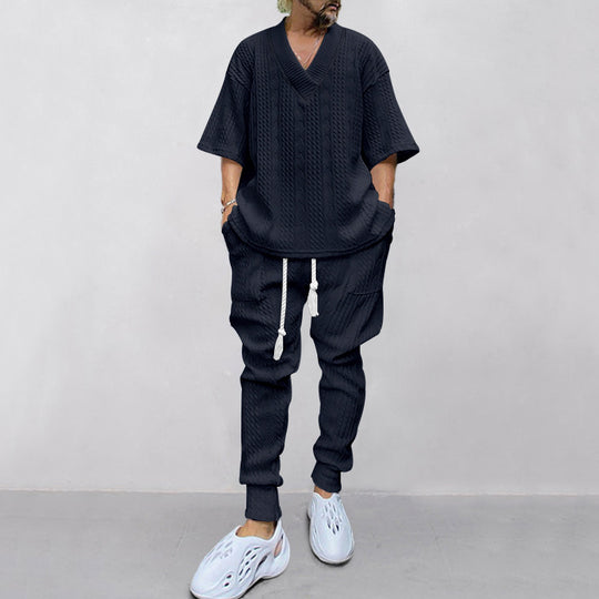 Herren lässiges Freizeit-Set mit oversized Pullover und bequemen Jogginghosen EB