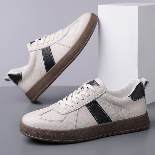 Damen Modische Sneakers aus hochwertigem Leder mit elegantem Design und rutschfester Sohle EB