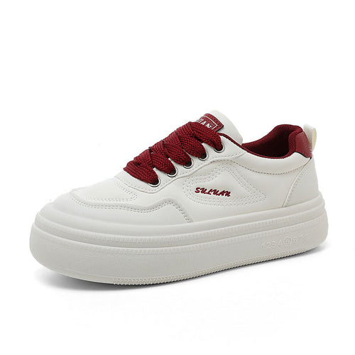 Damen modische Plateau-Sneaker mit atmungsaktiver Oberflächenstruktur und dämpfender Sohle EB
