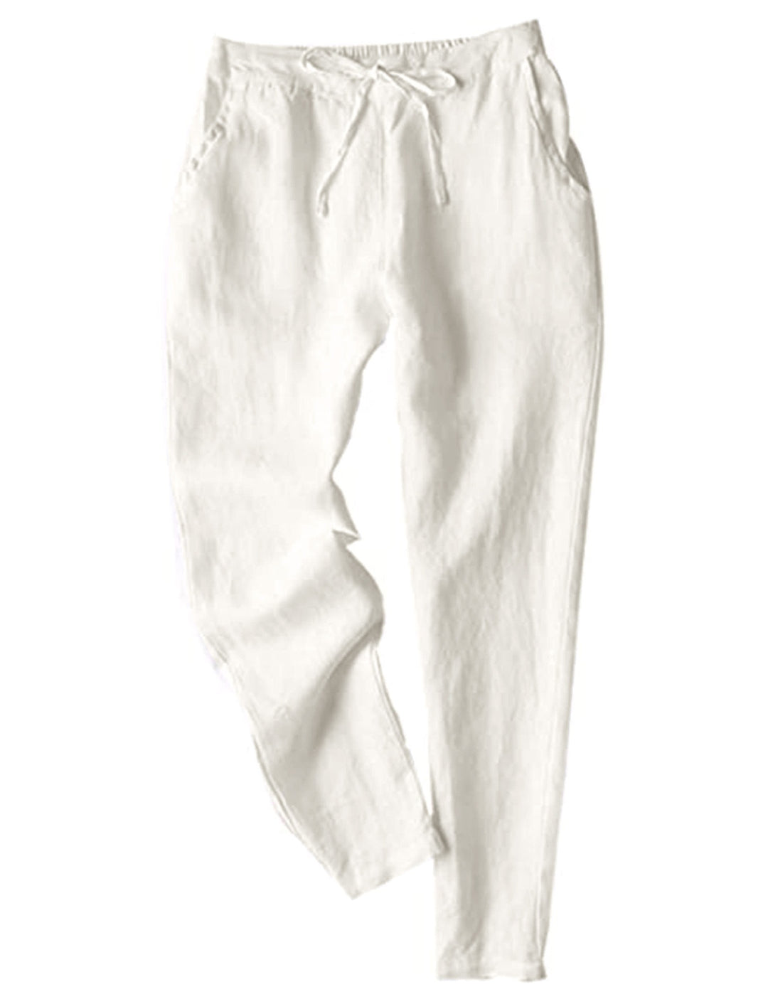 Damen Leichte Chinohose aus atmungsaktivem Leinenmix mit verstellbarem Bund EB