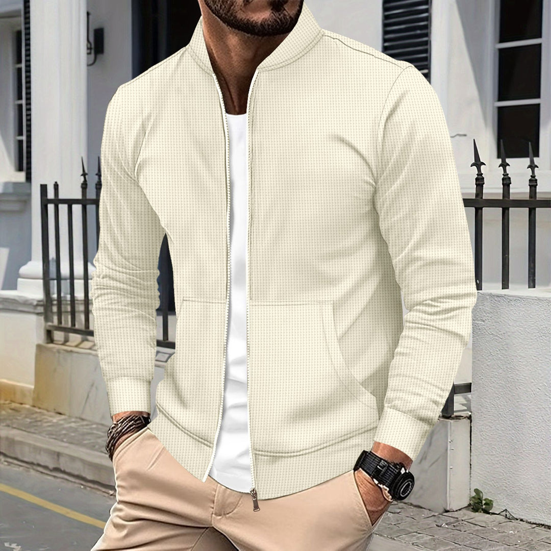 Herren sportliche Freizeitjacke mit Reißverschluss und praktischen Taschen EB