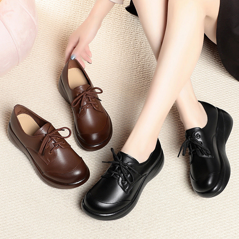 Damen Komfortable Schnürschuhe mit leichtem Wedge-Design und rutschfester Sohle EB