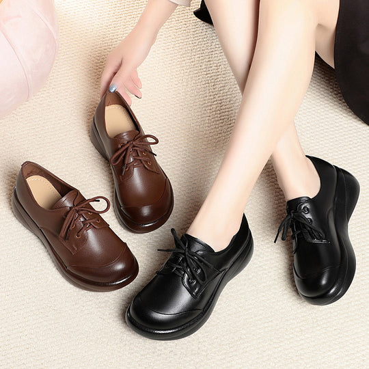Damen Komfortable Schnürschuhe mit leichtem Wedge-Design und rutschfester Sohle EB