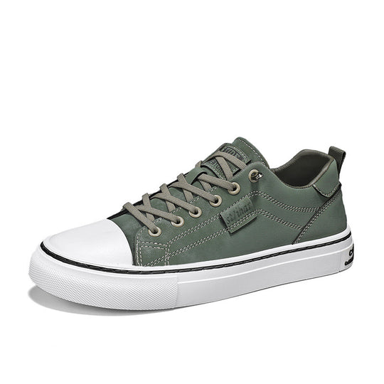 Herren klassische Low-Top Sneaker im Canvas-Look mit verstärkter Zehenkappe und gepolstertem Komfortfußbett EB