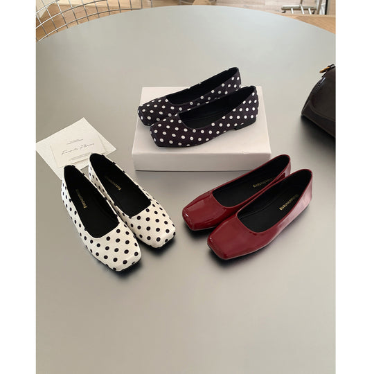Damen Ballerinas mit verspieltem Punktedesign und bequemem Fußbett EB