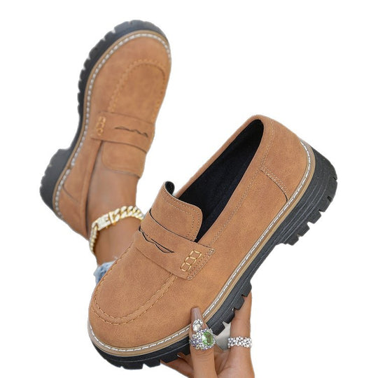 Damen Slip-On Mokassins mit rutschfester Profilsohle und elegantem Design EB