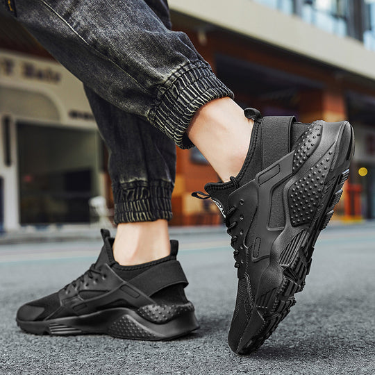Herren sportlicher Training- und Lifestyle-Sneaker mit elastischem Fersenband, atmungsaktiver Strickkonstruktion und gedämpfter Wellen-EVA-Sohle EB