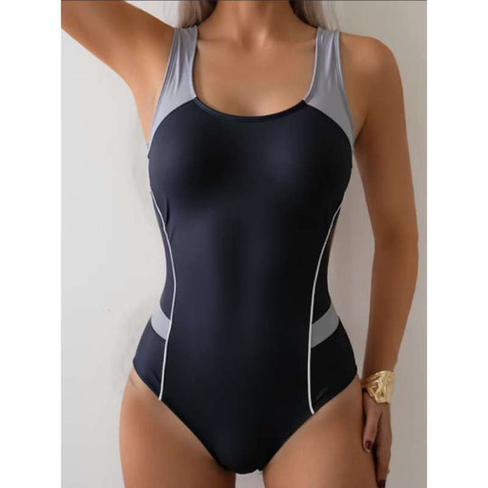 Damen Sportlicher Badeanzug mit Hoch elastischem Material EB