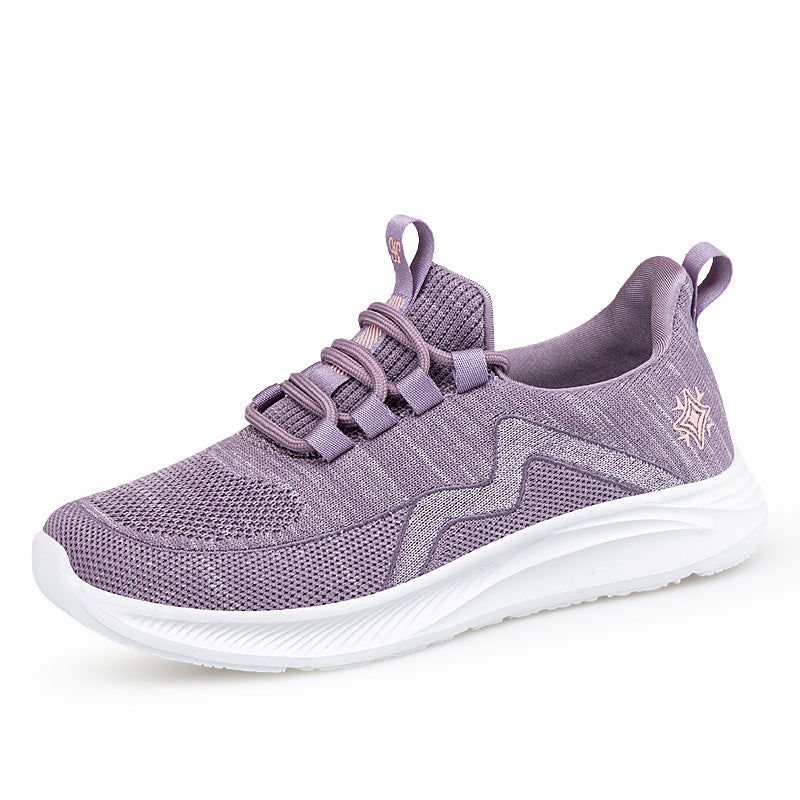 Damen Sportliche Lauf- und Freizeitschuhe mit atmungsaktivem Obermaterial und elastischem Einstiegsdesign EB