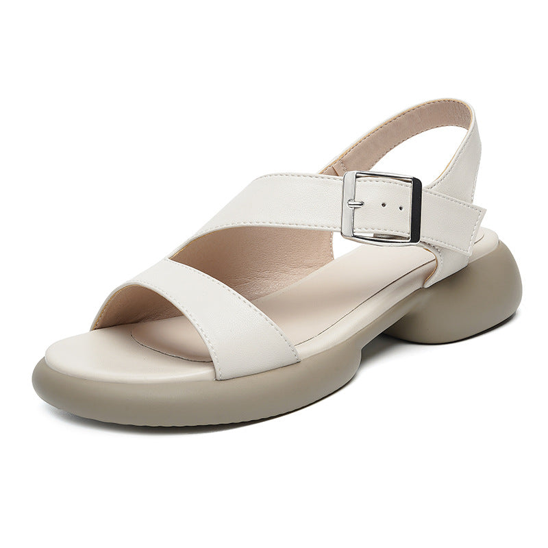 Damen Komfortable Riemchen-Sandalen mit verstellbarem Fesselriemen und stoßdämpfender Sohle EB